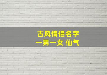 古风情侣名字一男一女 仙气